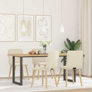 Трапезни столове, 4 бр, лен