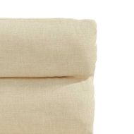 Трапезни столове, 4 бр, кремави, текстил