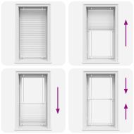 Плисирана щора Бяла 70x150 cm Ширина на плата 69,4 cm Полиестер