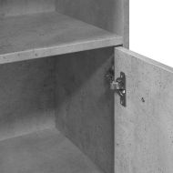 Шкаф за баня, бетонно сиво, 30x30x95 см, ПДЧ