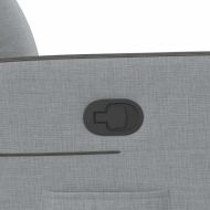 Изправящ реклайнер стол, светлосив, текстил