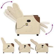 Масажен наклоняем стол, кремав, текстил