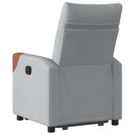 Изправящ реклайнер стол, светлосив, текстил