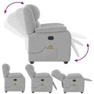 Масажен стол за лежанка Cloud Grey Fabric