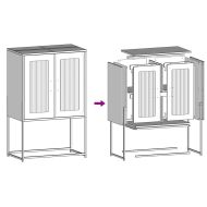 Висока дъска Pink 68x39x107 cm Стомана