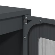 Бюфет, антрацит, 100,5x39x107 см, студеновалцувана стомана