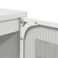 Бюфет, бял, 100,5x39x107 см, студеновалцувана стомана