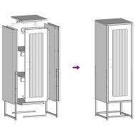 Висока дъска антрацит 36x39x123 cm Студено валцувана стомана