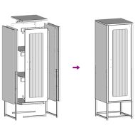 Висока дъска маслиненозелена 36x39x123 cm