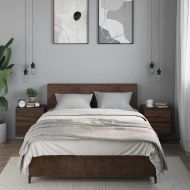 Стенни нощни шкафчета 2 бр. кафяв дъб 40x31x39,5 cm