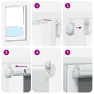 Ролкова щора Blackout бял 85x130 см Ширина на плата 80,7 см