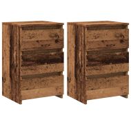 Нощни шкафчета, 2 бр, 40x35x62,5 см, инженерно дърво