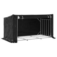 vidaxL Стойка за дърва за огрев с дъждобран, 200,5x100,5x110,5 см
