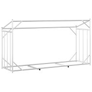 vidaxL Стойка за дърва за огрев с дъждобран, 200,5x60,5x110,5 см