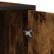 Бюфет опушен дъб 134x35x76 см инженерно дърво