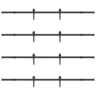 Комплект механизъм за плъзгаща врата, 427 см, стомана, черен