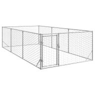 Външна клетка за куче с врата 2x4x1 м поцинкована стомана