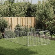 Външна клетка за куче с врата 2x4x1 м поцинкована стомана