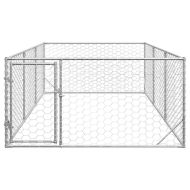 Външна клетка за куче с врата 2x4x1 м поцинкована стомана