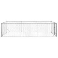 Външна клетка за куче с врата 2x4x1 м поцинкована стомана