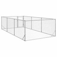 Външна клетка за куче с врата 2x4x1 м поцинкована стомана