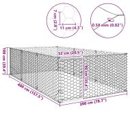 Външна клетка за куче с врата 2x4x1 м поцинкована стомана