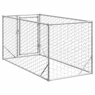 Външна клетка за куче с врата 2x1x1 м поцинкована стомана
