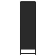 Библиотека, черен, 97,5x33x107,5 см, инженерно дърво и метал