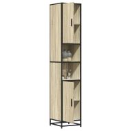 Шкаф за баня Сонома дъб 35x37,5x188,5 cm Инженерна дървесина