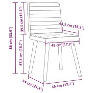 Трапезни столове, 4 бр, кремави, текстил