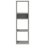 Библиотека, бетонно сива, 34x31x112 см, инженерно дърво