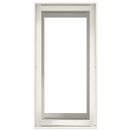 Кашпа, бяла, 40x80x80 см, стомана