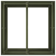 Кашпа, маслиненозелена, 80x80x80 см, стомана