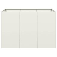 Кашпа, бяла, 120x80x80 см, стомана