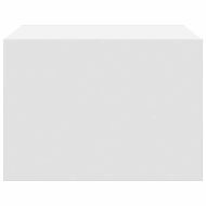 Нощни шкафчета за стена с LED осветление, 2 бр, бели