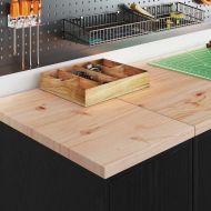 Гаражен шкаф за съхранение, черен, 30x51x85 см, бор масив