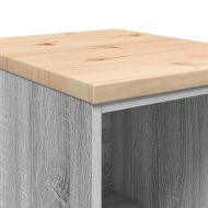 Гаражен шкаф за съхранение, сив сонома, 40x51x85 см, бор масив