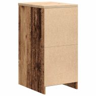 Гаражен шкаф за съхранение, старо дърво, 40x51x85 см, бор масив