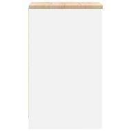 Гаражен шкаф за съхранение, бял, 40x51x85 см, бор масив