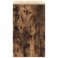 Гаражен шкаф за съхранение, опушен дъб, 60x51x85 см, бор масив