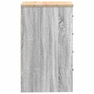 Гаражен шкаф за съхранение, сив сонома, 40x51x85 см, бор масив