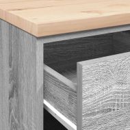 Гаражен шкаф за съхранение, сив сонома, 40x51x85 см, бор масив