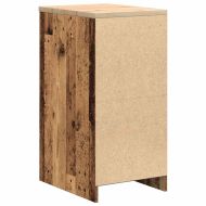 Гаражен шкаф за съхранение, старо дърво, 40x51x85 см, бор масив