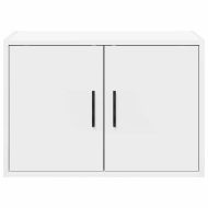 гараж стена шкафове, 2 бр, бели, инженерно дърво