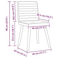 Трапезни столове, 6 бр, тъмносиви, текстил