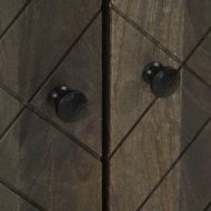 Бюфет черен 60x33x75 cm Масивна дървесина Манго