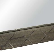 Огледало за баня сиво 50x3x70 cm Масивна дървесина Манго