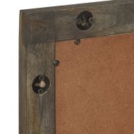 Огледало за баня сиво 50x3x70 cm Масивна дървесина Манго