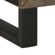 Шкаф за мивка черен 62x33x58 cm Масивна дървесина Манго