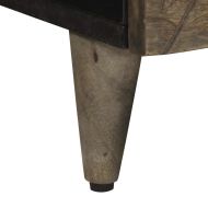 Масичка за кафе Светло сиво 80x54x40 cm Масивна дървесина Манго